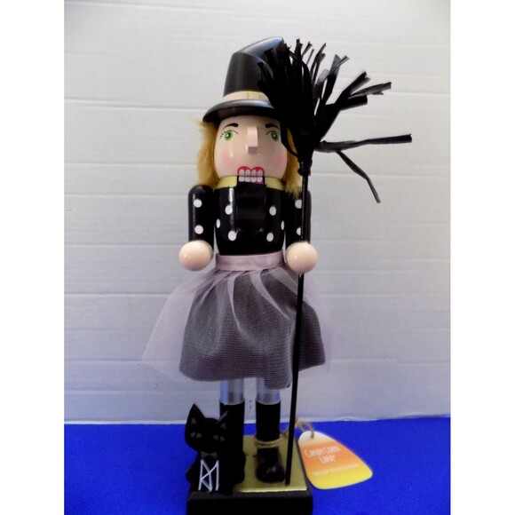 NEW Halloween Witch Nutcracker Candy Corn Lane Pink Skirt Halloween Decor - Picture 3 of 7